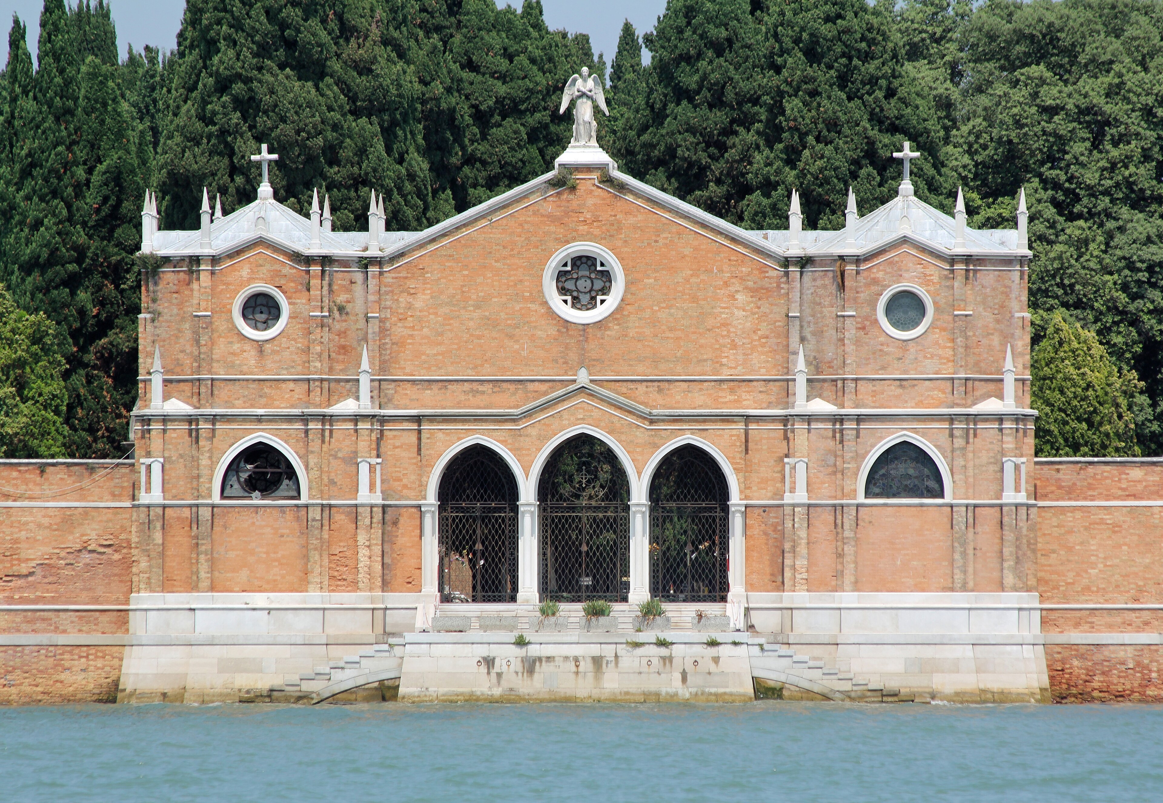 Main entrance of San Michele, the cemetery island in the northern lagoon